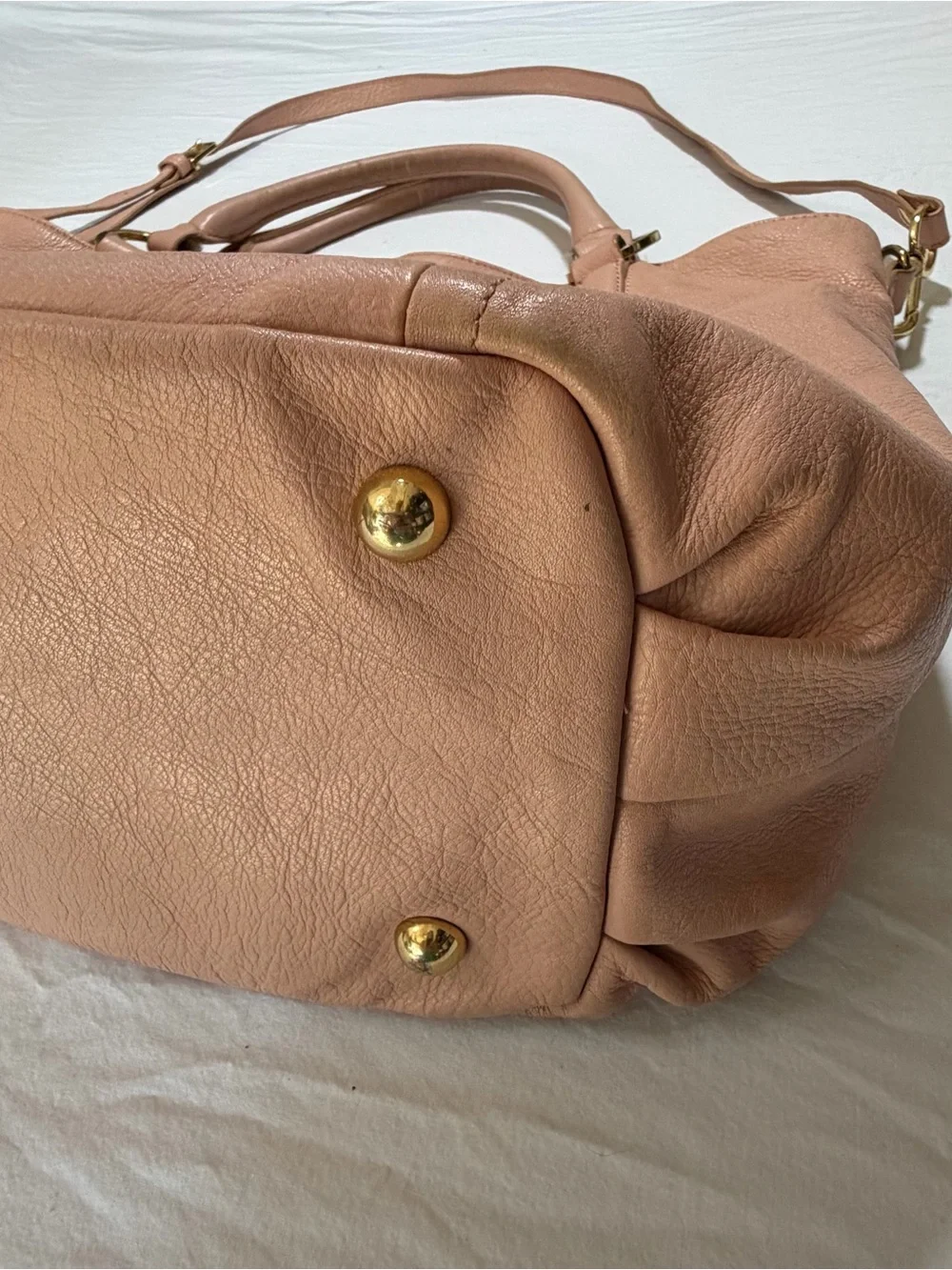 GILI (Got It, Live It) Roma Leather Tote/Shoulder Bag in a soft pink/blush shade